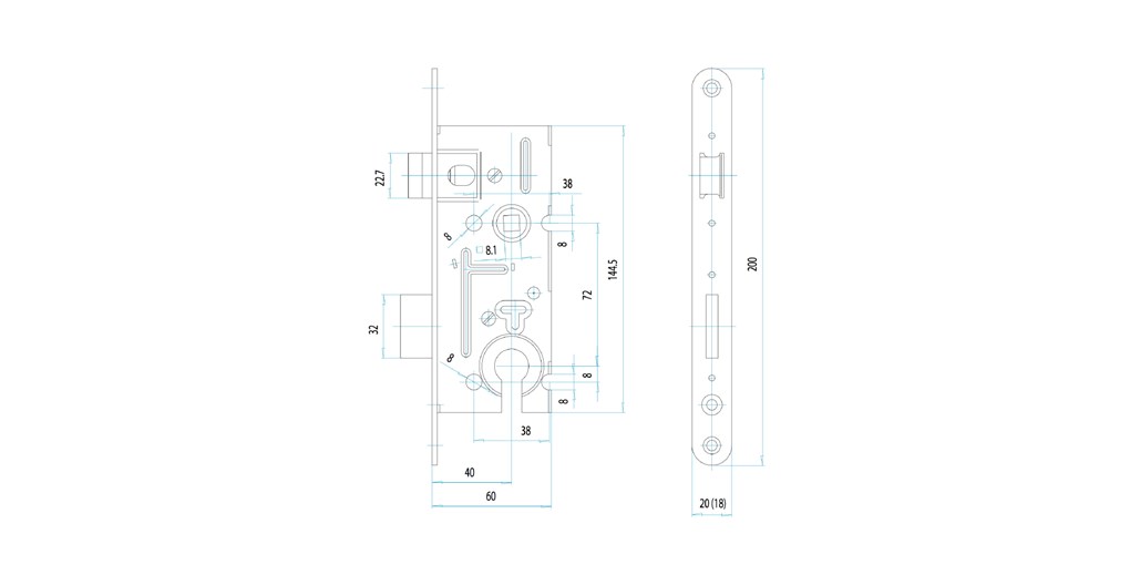FAB zadlabávací zámok 5160/18