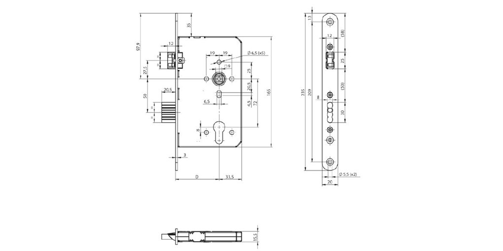 ABLOY zadlabávací zámok N1112