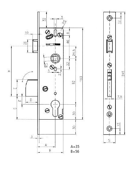 Metalplast zadlabávací zámok 92/35/24 10323040000