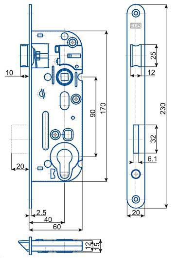 Hobes zadlabávací zámok 02-04C