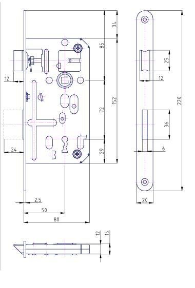 Hobes zadlabávací zámok K134
