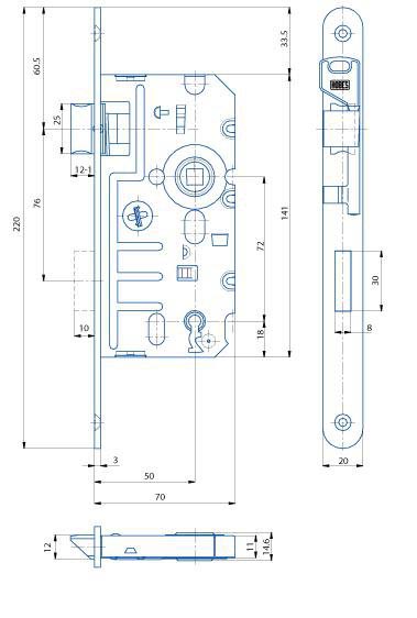 Hobes zadlabávací zámok K240 L