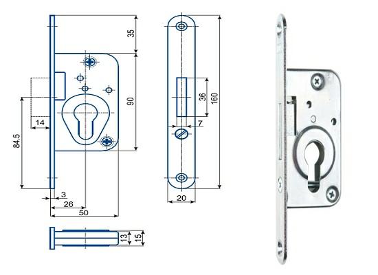 Hobes zadlabávací zámok G231