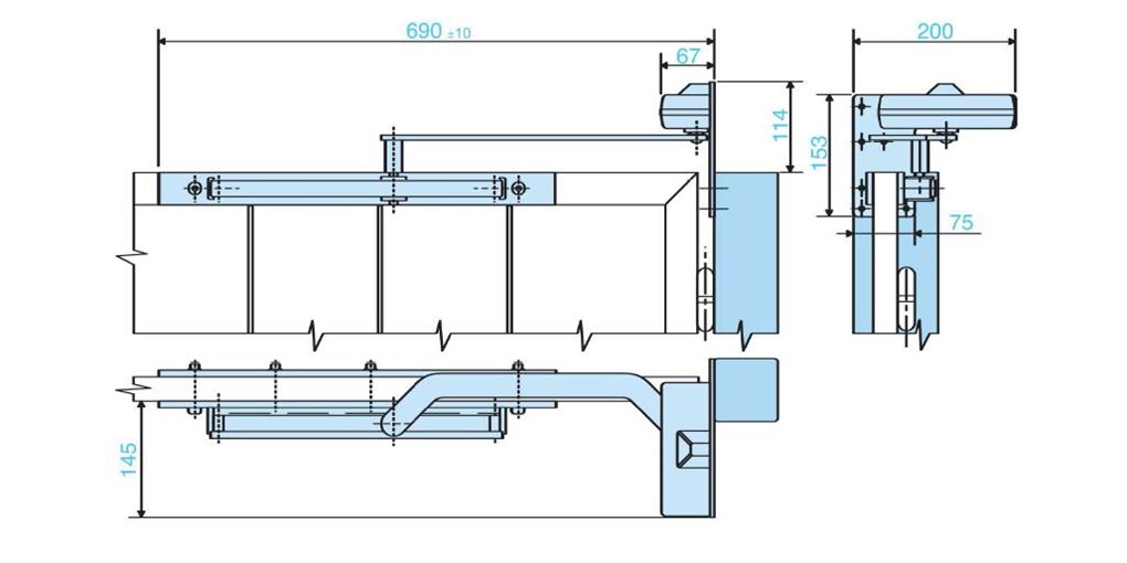 Assa Abloy 620C samozatvárač na bránky Čierny