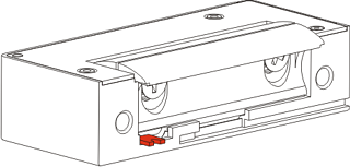 Elektrický zámok 51 úzky - mini symetrický, posuv.jaz., mechanické odblokovanie, 6-12 V AC/DC