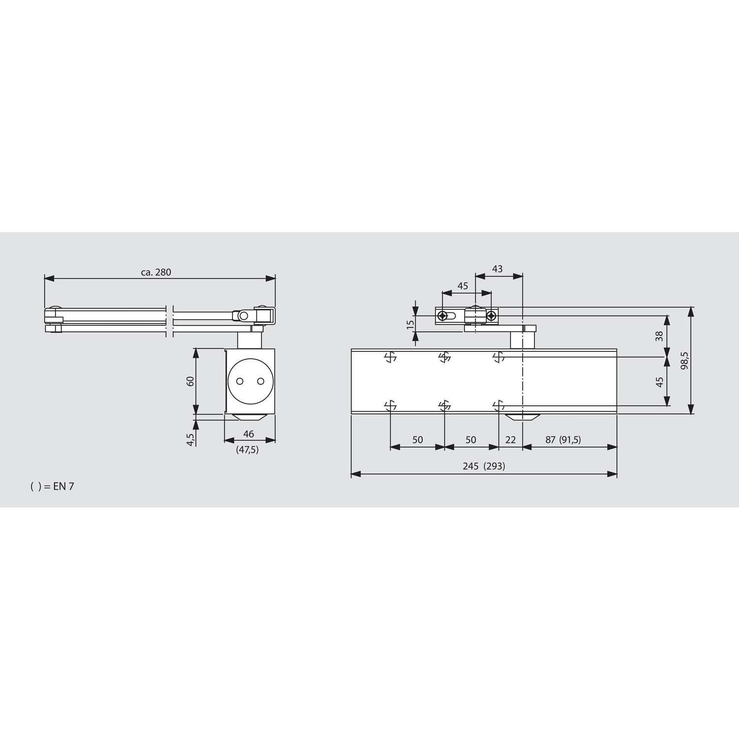 Dorma TS83 ramienko s aretáciou