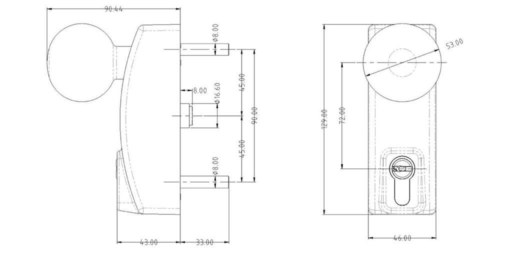 Assa Abloy PED A230 Guľa 