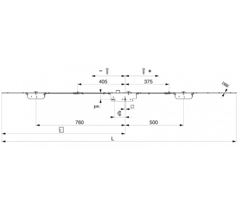 MACO dverový zámok Z-TF automat 2xstrelka + 2xhríbik ovládaný kľúčom 92-16-8 do 2000mm