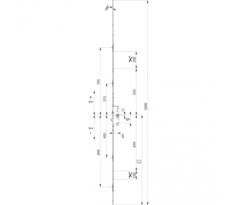 MACO dverový zámok MACO G-TS ovládaný kľučkou 92-16- 8